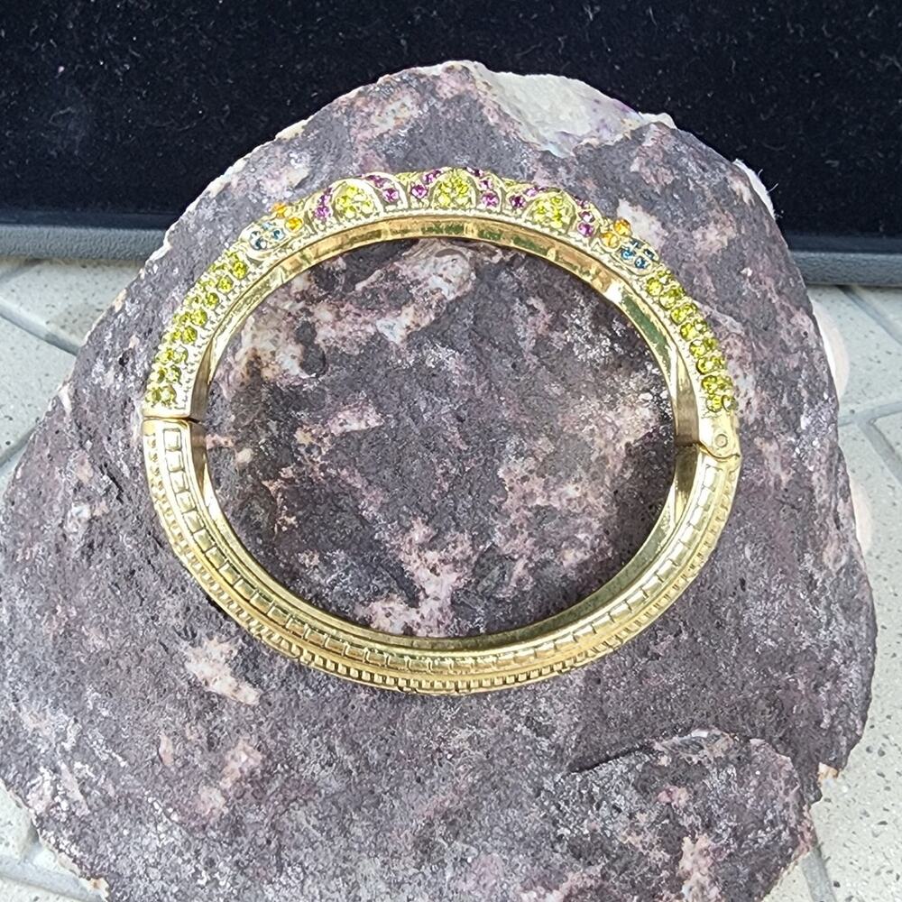 Heidi Daus Triple Play X-Ceptional Crystal Dome Bangle Bracelet - Picture 6 of 13